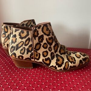 Sam Edelman leopard print, pony-hair boots - like new!